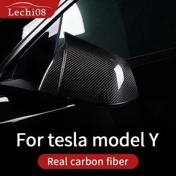 Výbava Pre Tesla model Y príslušenstvo/model auta, y uhlíka príslušenstvo reálne uhlíkových vlákien Spätné zrkadlo pokrytie