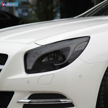 2 Ks Auto Svetlometu Ochranná Fólia Priehľadná Čierna TPU Nálepky Na Mercedes Benz SL Triedy R231 2013-2016 AMG Príslušenstvo