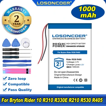 100% Originálne LOSONCOER 1000mAh Batérie Pre Bryton R530 R405 530 GPS