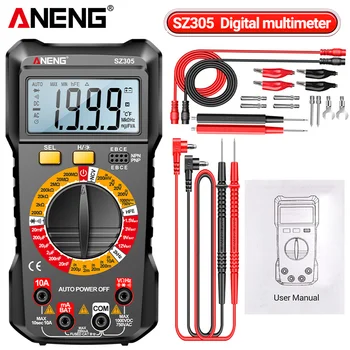 ANENG SZ305 1999 Počíta Multimeter Kondenzátor Testery Profesionálne Smart Voltmeter AC/DC Votage Prúd Odpor Ohm Testovacie Nástroje