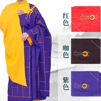 Vysoká Kvalita Fialová/Červená/Káva Shaolin Mních Kung Ku Cassock Budhistické Kesa Vyhovovali Buddha Zen Položiť Župan Jednotné Zuyi