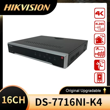 HIkvision 16ch H265 NVR 4k 16 kanálov, podpora až 8-MEGAPIXELOVÝ IP kamery DS-7716NI-K4 4 SATA