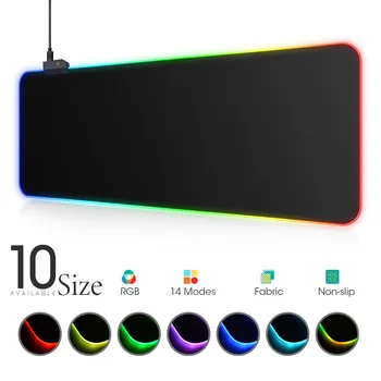 LED Svetlo Mousepad RGB Kryt Klávesnice Stôl-mat Farebné Povrch umiestnite Podložku Vodotesný, Multi-veľkosť Svete Počítačových Hráčov CS Dota