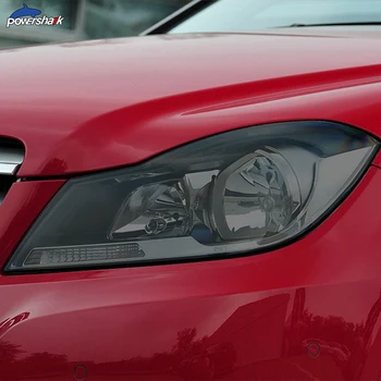 Auto Svetlometu Odtieň Black Ochranný Film Transparentné TPU Nálepky Na Mercedes Benz C Trieda W204 C63 AMG 2011-2014 Príslušenstvo