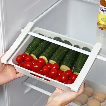Obdĺžnikový Domácnosť, Kuchyňa Položky Chladničke Vajcia Multifunkčné Úložný Box Praktický Zásobník Zásuvky Skladovanie Modrá Mrazničky